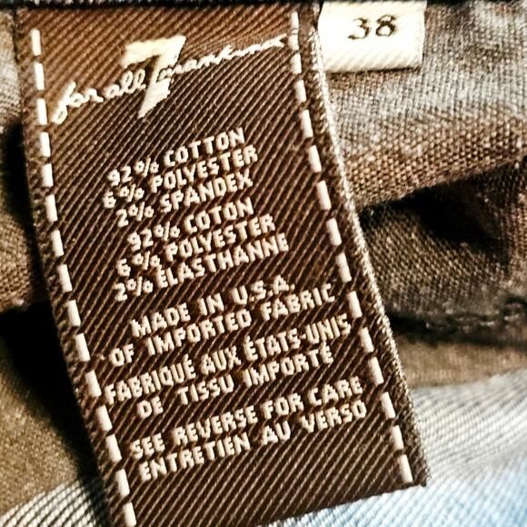 7 For All Mankind Carsen Straight Leg Jeans Distressed Dark Mens 38 x 29 3765 - Picture 4 of 9